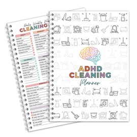 ADHD Cleaning Planner, ADHD Planner for Adults Women Mom, Household Cleaning Schedule and Checklist, Daily Weekly Monthly Chore Chart Notebook for Family, Editable Household Planners, 5.8 x 8.3"