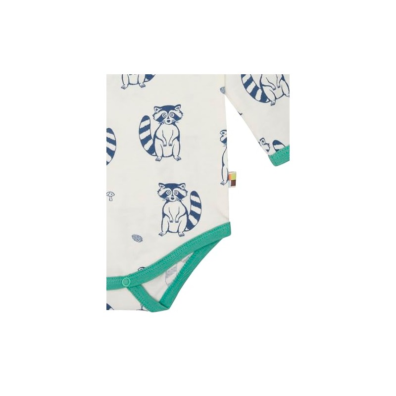 Long-Sleeved Organic Cotton Bodysuit with Print, GOTS Certified, Ultramarine