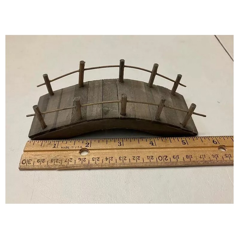Land and Sea Rustic Brown Wooden Bridge, Wood Bridge with