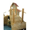 Bertoni Wooden Mountain Lake with Bridge and Tree, Wood, Multi-Colour,
