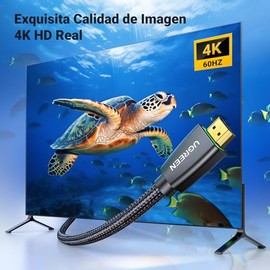 Ugreen Cable Hdmi 2.0 4K Trenzado con Alta Velocidad 18Gbps