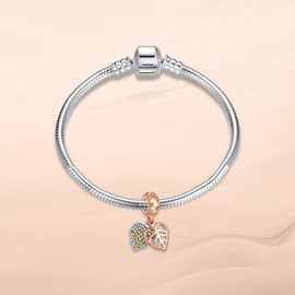 Annmors Charm Family Love Pendant, 925 Sterling Silver, 5A Cubic Zirconia Charm Bead for Chamilia and European Bracelets, Necklaces, Jewellery, Gift for Men and Women, Silver