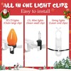 EBaokuup 120 Pcs Christmas Light Clips,Waterproof Gutter Light Hooks of