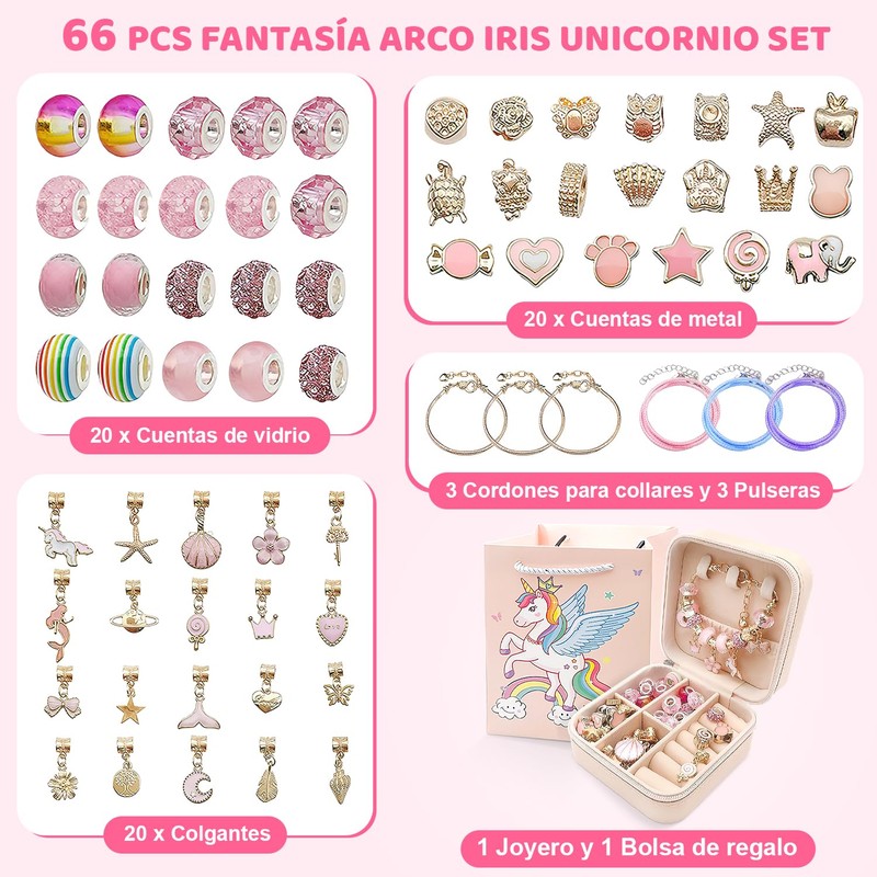 Kit de Pulseras para Niña，Sebami Kit de 66 Pcs Para