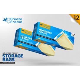 FreezeFrame - Honeybee Frame Specialty Storage Bags - Extra Thick 3.5mil [3-Pack] (Qty 36)