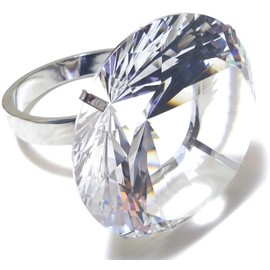 Happiness Warehouse Super Giant Diamond Style Ring, Surprise, Present, Celebration, Gift, Proposal, Performance, 3.1 inches (80 mm)