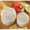 Mud Pie Salsa & Guac Bowl Set, white, salsa 3""