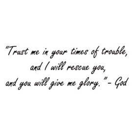 Sweet Grass Stamps Trust me... and I will rescue you - God, unmounted rubber stamp, bible verse #22