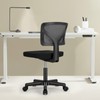 Sweetcrispy Armless Desk Chairs, Ergonomic Low Back Computer Chair No