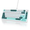 Owpkeenthy 75 Percent Gaming Keyboard Gasket Mounted, 82 Key Wired