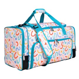 Wildkin Kids Weekender Duffel Bags for Boys & Girls, Perfect for Sleepovers and Travel Duffel Bag for Kids, Carry-On Size & Ideal for School Practice or Weekend Travel Bag (Confetti Peach)