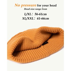 Comhats TOP-EX XL/XXL 50% Merino Wool Winter Hat Men Women Fisherman Beanie Trawler Hat Knitted Hat Warm Yellow, yellow