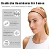 Generisch Elastic Sports Headbands, Soft Elastic Headband, Non-Slip Sweat Headbands,