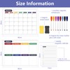 3-Pack Magnetic Dry Erase Calendar Whiteboard Set for Fridge,Wall, Monthly,