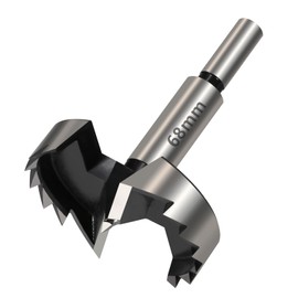 Vearter 68 mm Forstner Drill Bit Made of High-Carbon Steel with Round Shank for Wood