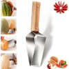 Triangle Watermelon Cutter, 430 Stainless Steel Slicer Tool with Wooden