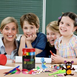 Kit de Artes y Manualidades para Niños, Suministros Escolares de Bricolaje, Creativo DIY Arts Juguetes