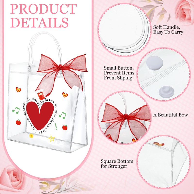 SilTriangle 30 Pcs Teacher Appreciation Gift Bags with Handles 7.8