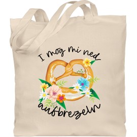 Shirtracer - Cotton Bag - Compatible with Oktoberfest Bag - I Mog Mi Ned Aufprezeln! - Black, 1 natural white