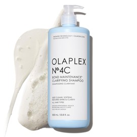 Olaplex Nº.4C Bond Maintenance Clarifying Shampoo, Deep Cleans, Softens, Restores Shine, & Clarity, For All Hair Types Experiencing Product Buildup or Excess Oil, 1 Liter