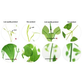 FiveSeasonStuff 10 Stems Artificial Silk Clematis| Fall Garland Greenery Leaves| Vine Floral Arrangment Accessories for Wall Hanging Backdrop Bouquet (Clematis Leaves Garland)