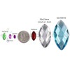 Allstarco 20x9mm (25/32x11/32) Assorted Navette Acrylic Gems, 120 PCS