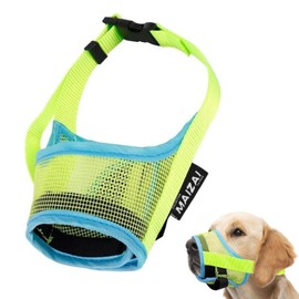 Dog Muzzle, Soft No Barking Bite Mesh Muzzles for Large Sized Dogs Anti Chewing, Muzzle for German Shepherd/Golden Retriever, etc, Adjustable Mouth Guard for Training, Grooming,Panting Drinking