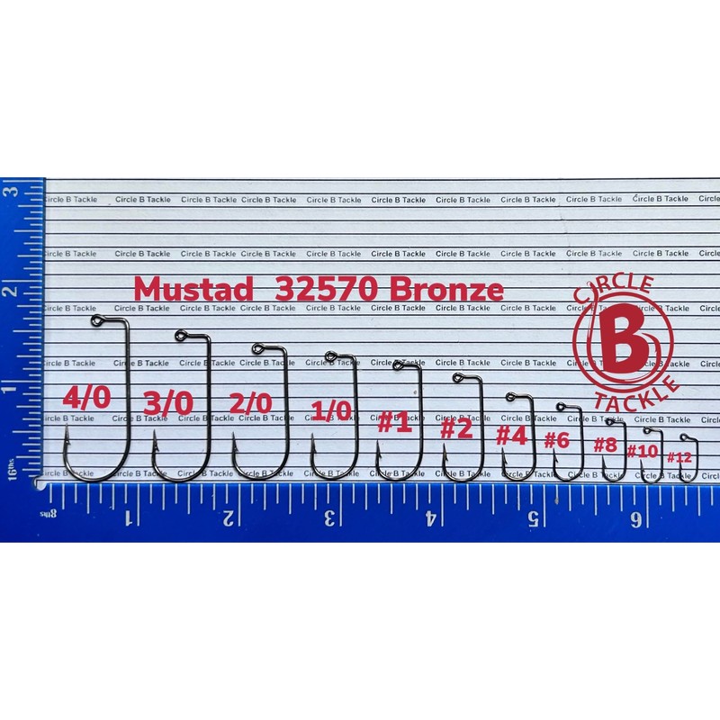 Mustad 32570 Bronze Wire Jig Hooks 100 Pack (#6)
