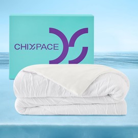 ChiXpace Cooling Comforter Twin/Twin XL - Lightweight Summer Comforter for Hot Sleepers and Night Sweats, Q-Max 0.45 with Japanese Arc-Chill Cold Tech Fabric, Cooling Blanket White