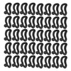 FDGGT 40pcs Black Coat Hanger Hooks Mini Hooks Non-Slip Flocking