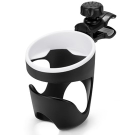 Accmor Stroller Cup Holder, Universal Cup Holder for Uppababy Nuna Doona Strollers, 360° Rotatable Large Caliber Drinks Holder Cup Holder for Stroller, Bike, Wheelchair, Walker, Scooter