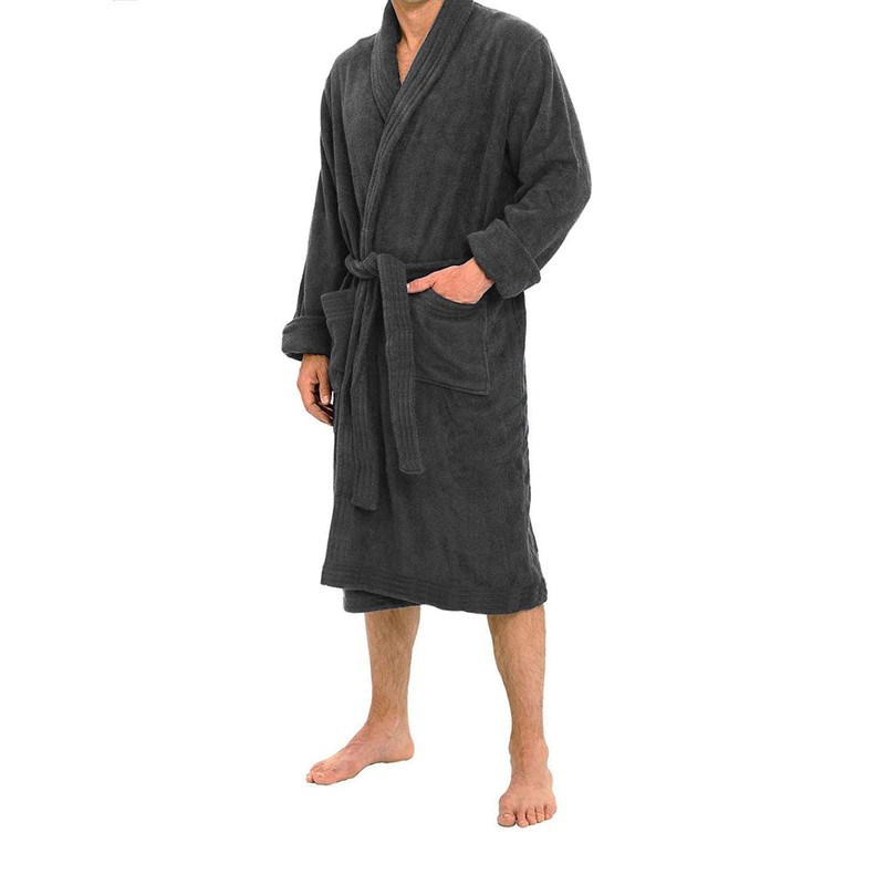 Marquess All-Cotton Bathrobe Thick Plush Cloth Housecoat Terry Toweling for