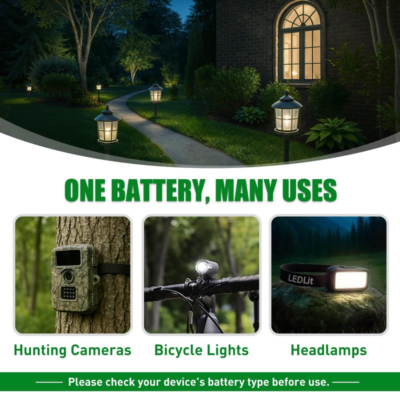 WENJOOP 8 Pack AA Rechargeable Batteries for Solar Lights