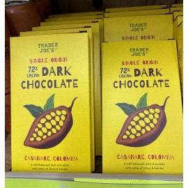 Trader Joe's 2 Packs Trader Joe’s Single Origin 72% Cacao Dark Chocolate 3.5 oz NEW ITEM