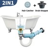 SIIU Bathtub Stopper | Shower Drain Hair Catcher, Pop-up Tub