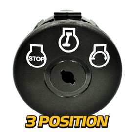 HD Switch Starter Ignition Switch w/2 Premium Molded Keys fits Dixie Chopper Blackhawk 2248KW 2454KW 2460KW 2760KW 2548KOE 2554KOE 2560KOE 2554BR 2560BR Zero Turn Mower Keyswitch Key Switch