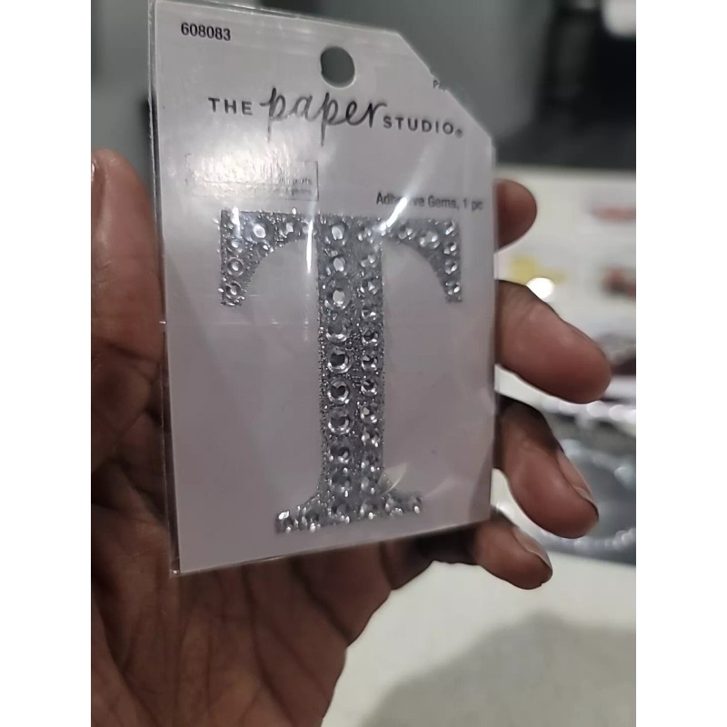 The Paper STUDIO LETTER T ADHESIVE GEMS 1PC ST1