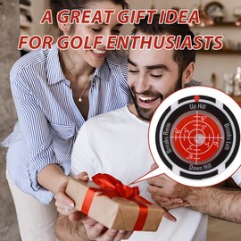 XXHUO Golf Green Reader, Golf Ball Markers Golf Markers For Putting Green 39mmx5mm Ball Marker Level Bubbles Golf Gadget Tool High Precision Aim Ball Marker Golf Accessories For Present Red