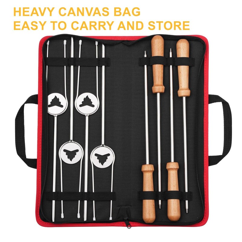 Begatter Heavy Duty Hot Dog Roasting Sticks for Campfire, Extendable
