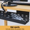 DEEDRR Under Desk Cable Management Tray, Power Strip Holder, Cord