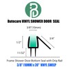 2-Pack Butecare Frameless Shower Door Bottom Seal for Glass Doors