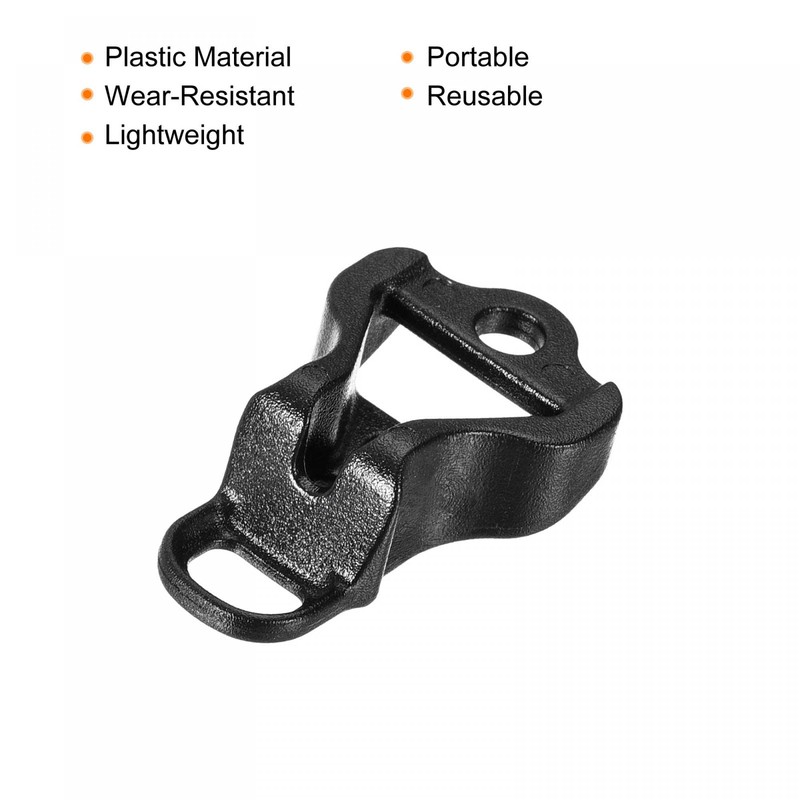 sourcing map Tent Rope Buckles, 4mm 3 Hole Plastic Guyline