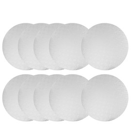 O'CREME O'CREME White Wraparound Cake Pastry Round Drum Board 1/4 Inch Thick, 12 Inch Diameter - Pack of 10