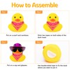 wonuu Bright Cowboy Hat Rubber Ducks, Dashboard Decorations Duck for