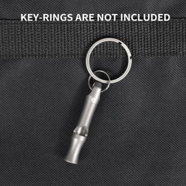 ThruNite EDC Titanium Alloy Whistle, Ultra Lightweight, Big Sound Emergency Whistle, Heavy Duty, Hazard Prevention, Evacuation, Crime Prevention, Solo Camping, Emergency Whistle, Outdoor Whistle - Silver