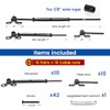 Muzata 10 Pairs 1/8" Black Cable Railing Hardware Kit Swage