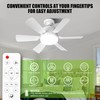 Socket Ceiling Fan Light with Remote and 1 Socket Extender,