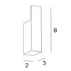 INDA A1520ACR Divo Wandgarderobe, Messing, Chrom, 3 x 2 x
