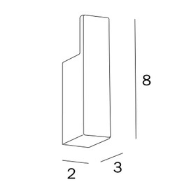 INDA A1520ACR Divo Wandgarderobe, Messing, Chrom, 3 x 2 x 8 cm