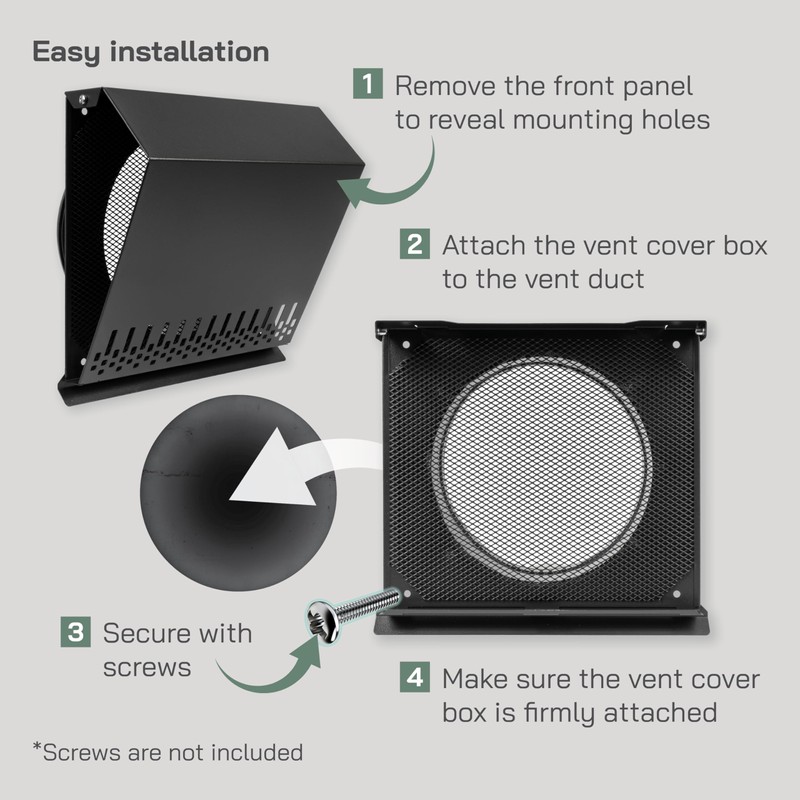 Vent Systems 8" Inch Supply Vent Cover with Rubber Gasket